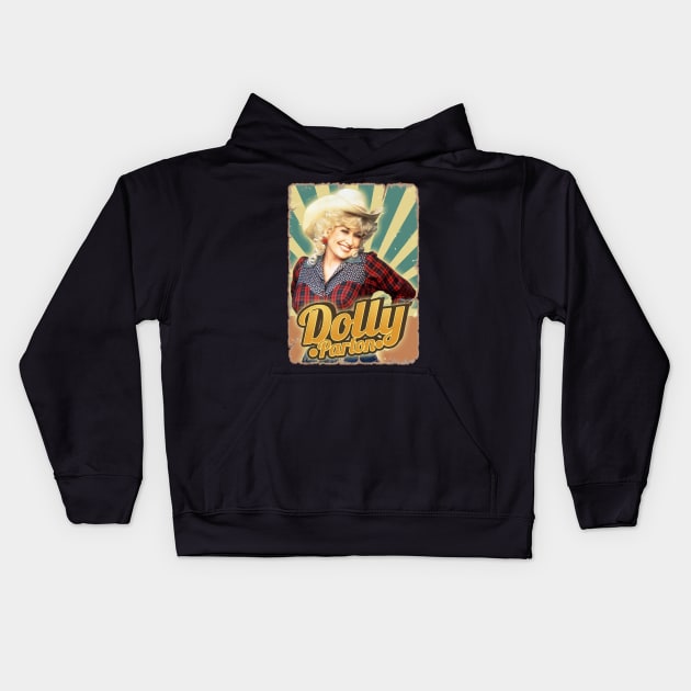 Dolly Queen Parton Kids Hoodie by delpionedan